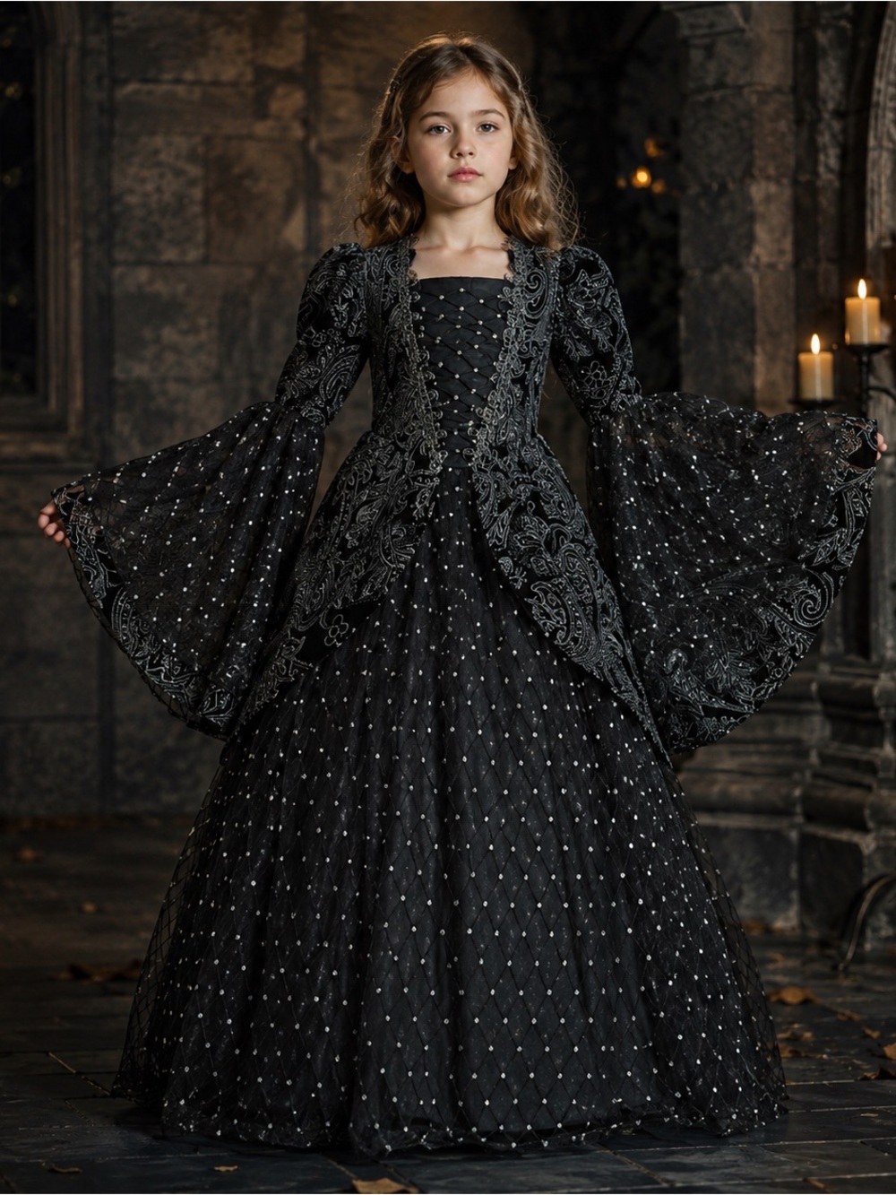 Chasing Fireflies Wishcraft Wicked Princess Costume Girls 8 Black